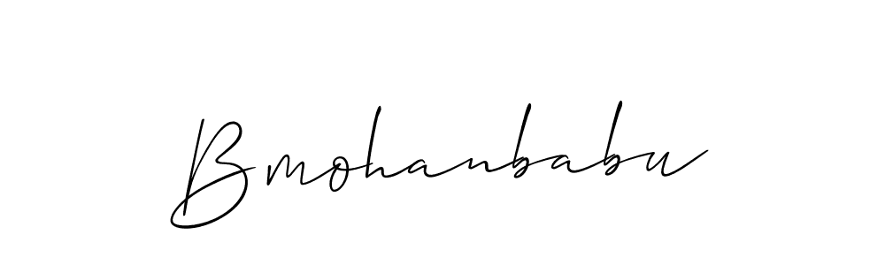Also You can easily find your signature by using the search form. We will create Bmohanbabu name handwritten signature images for you free of cost using Allison_Script sign style. Bmohanbabu signature style 2 images and pictures png