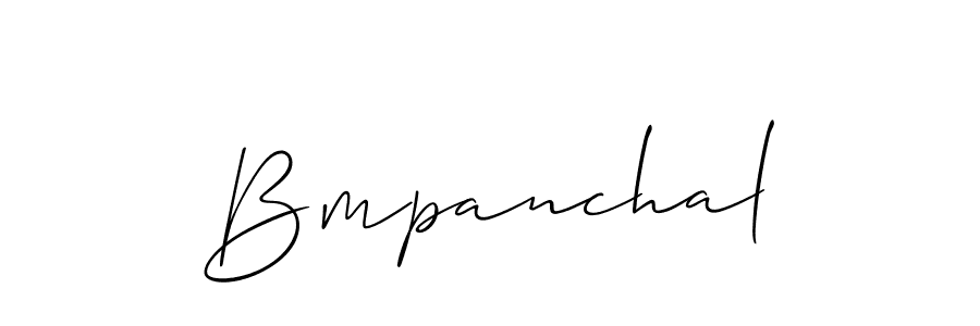 How to make Bmpanchal name signature. Use Allison_Script style for creating short signs online. This is the latest handwritten sign. Bmpanchal signature style 2 images and pictures png