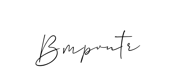Create a beautiful signature design for name Bmpvntr. With this signature (Allison_Script) fonts, you can make a handwritten signature for free. Bmpvntr signature style 2 images and pictures png