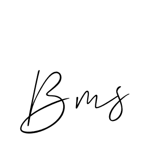 Use a signature maker to create a handwritten signature online. With this signature software, you can design (Allison_Script) your own signature for name Bms. Bms signature style 2 images and pictures png