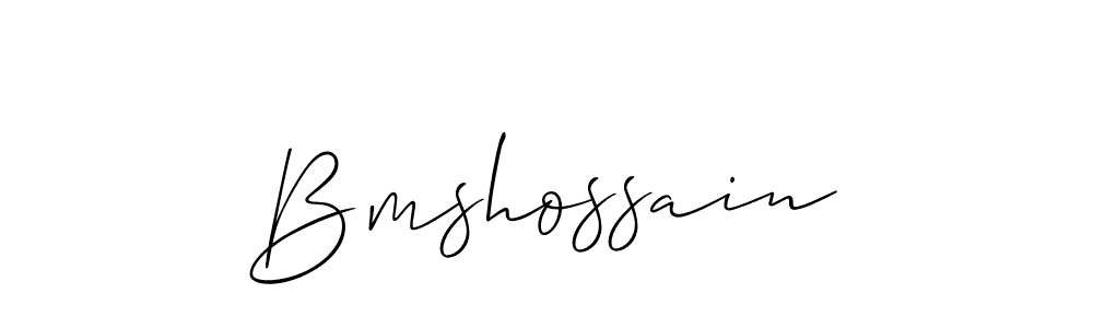 Similarly Allison_Script is the best handwritten signature design. Signature creator online .You can use it as an online autograph creator for name Bmshossain. Bmshossain signature style 2 images and pictures png