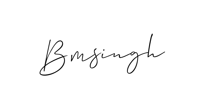How to make Bmsingh signature? Allison_Script is a professional autograph style. Create handwritten signature for Bmsingh name. Bmsingh signature style 2 images and pictures png