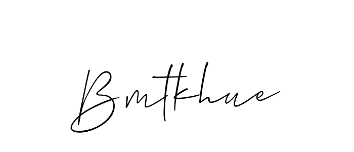 Also You can easily find your signature by using the search form. We will create Bmtkhue name handwritten signature images for you free of cost using Allison_Script sign style. Bmtkhue signature style 2 images and pictures png