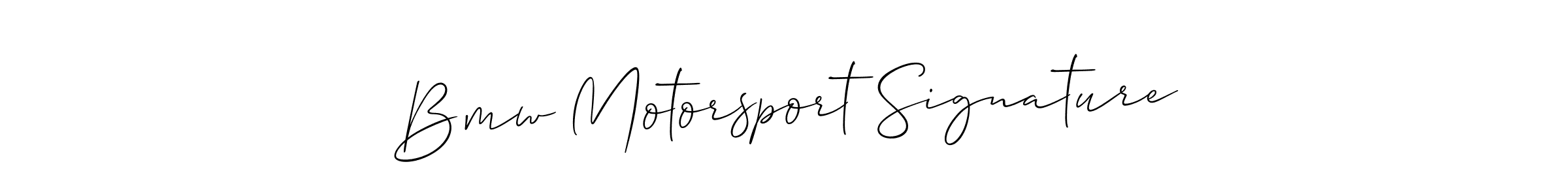Allison_Script is a professional signature style that is perfect for those who want to add a touch of class to their signature. It is also a great choice for those who want to make their signature more unique. Get Bmw Motorsport Signature name to fancy signature for free. Bmw Motorsport Signature signature style 2 images and pictures png