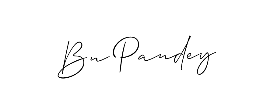 The best way (Allison_Script) to make a short signature is to pick only two or three words in your name. The name Bn Pandey include a total of six letters. For converting this name. Bn Pandey signature style 2 images and pictures png