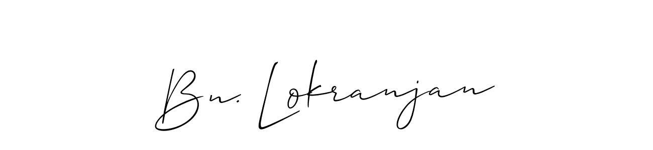 Make a short Bn. Lokranjan signature style. Manage your documents anywhere anytime using Allison_Script. Create and add eSignatures, submit forms, share and send files easily. Bn. Lokranjan signature style 2 images and pictures png