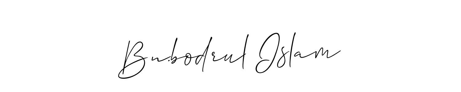 You should practise on your own different ways (Allison_Script) to write your name (Bn.bodrul Islam) in signature. don't let someone else do it for you. Bn.bodrul Islam signature style 2 images and pictures png