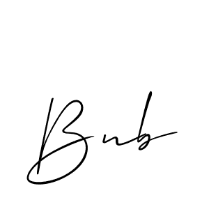 Allison_Script is a professional signature style that is perfect for those who want to add a touch of class to their signature. It is also a great choice for those who want to make their signature more unique. Get Bnb name to fancy signature for free. Bnb signature style 2 images and pictures png