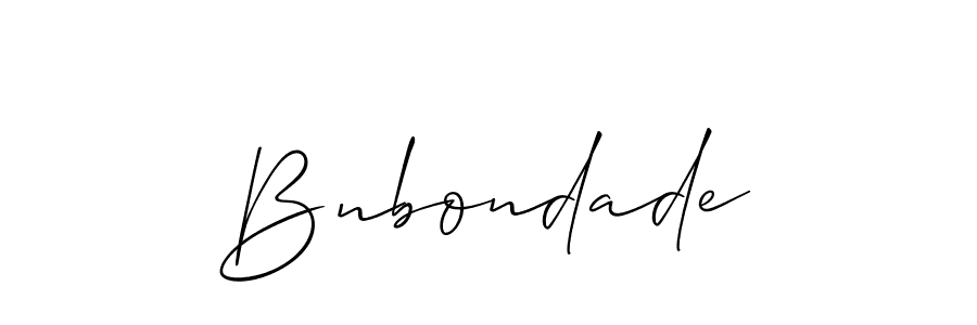 The best way (Allison_Script) to make a short signature is to pick only two or three words in your name. The name Bnbondade include a total of six letters. For converting this name. Bnbondade signature style 2 images and pictures png