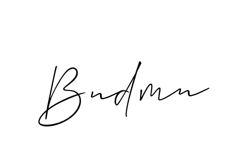 It looks lik you need a new signature style for name Bndmn. Design unique handwritten (Allison_Script) signature with our free signature maker in just a few clicks. Bndmn signature style 2 images and pictures png