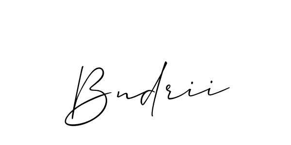 Allison_Script is a professional signature style that is perfect for those who want to add a touch of class to their signature. It is also a great choice for those who want to make their signature more unique. Get Bndrii name to fancy signature for free. Bndrii signature style 2 images and pictures png
