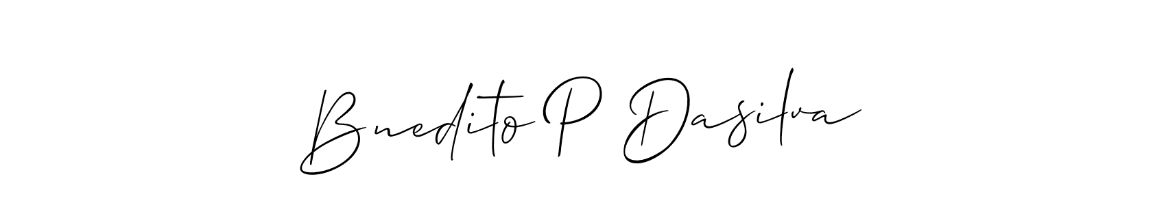 Here are the top 10 professional signature styles for the name Bnedito P Dasilva. These are the best autograph styles you can use for your name. Bnedito P Dasilva signature style 2 images and pictures png