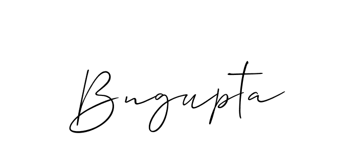 Make a beautiful signature design for name Bngupta. With this signature (Allison_Script) style, you can create a handwritten signature for free. Bngupta signature style 2 images and pictures png