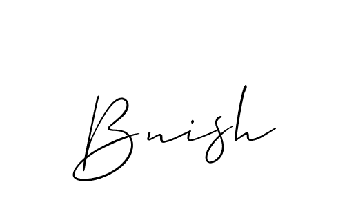 How to make Bnish name signature. Use Allison_Script style for creating short signs online. This is the latest handwritten sign. Bnish signature style 2 images and pictures png