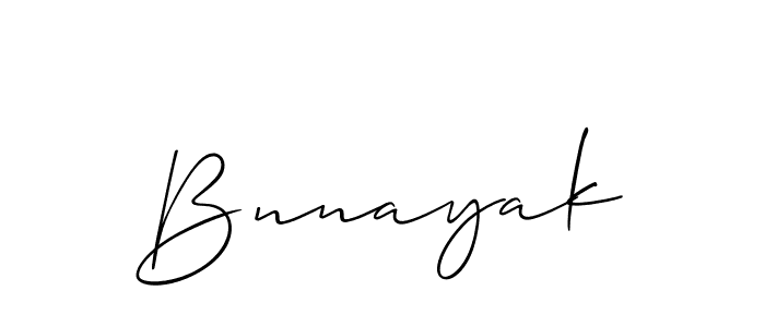 How to Draw Bnnayak signature style? Allison_Script is a latest design signature styles for name Bnnayak. Bnnayak signature style 2 images and pictures png