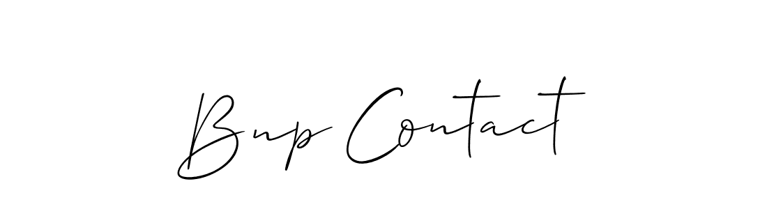 Also we have Bnp Contact name is the best signature style. Create professional handwritten signature collection using Allison_Script autograph style. Bnp Contact signature style 2 images and pictures png