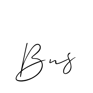 Also You can easily find your signature by using the search form. We will create Bns name handwritten signature images for you free of cost using Allison_Script sign style. Bns signature style 2 images and pictures png