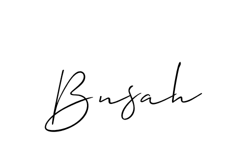 Also You can easily find your signature by using the search form. We will create Bnsah name handwritten signature images for you free of cost using Allison_Script sign style. Bnsah signature style 2 images and pictures png