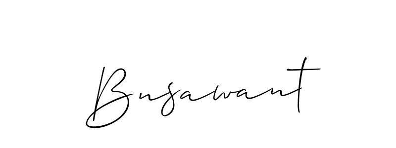 Bnsawant stylish signature style. Best Handwritten Sign (Allison_Script) for my name. Handwritten Signature Collection Ideas for my name Bnsawant. Bnsawant signature style 2 images and pictures png