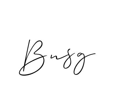 How to make Bnsg signature? Allison_Script is a professional autograph style. Create handwritten signature for Bnsg name. Bnsg signature style 2 images and pictures png