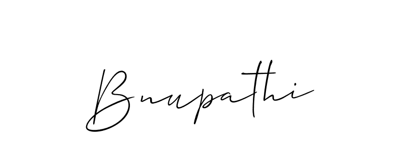 Bnupathi stylish signature style. Best Handwritten Sign (Allison_Script) for my name. Handwritten Signature Collection Ideas for my name Bnupathi. Bnupathi signature style 2 images and pictures png