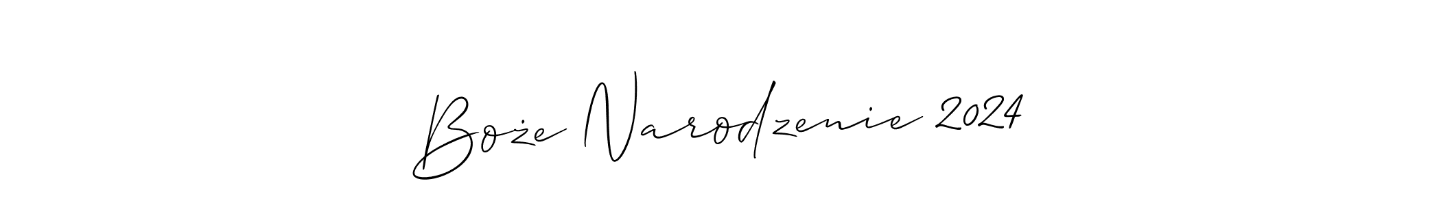 Design your own signature with our free online signature maker. With this signature software, you can create a handwritten (Allison_Script) signature for name Boże Narodzenie 2024. Boże Narodzenie 2024 signature style 2 images and pictures png