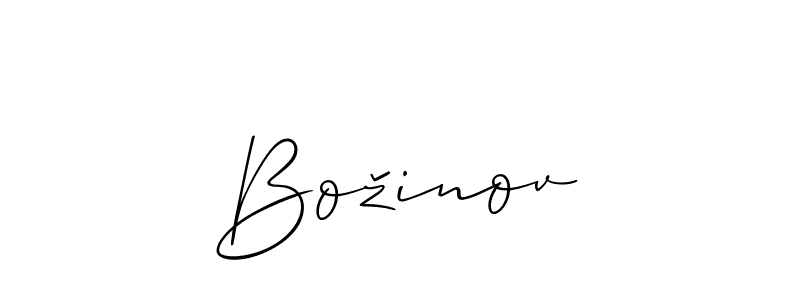 You should practise on your own different ways (Allison_Script) to write your name (Božinov) in signature. don't let someone else do it for you. Božinov signature style 2 images and pictures png