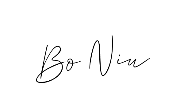 See photos of Bo Niu official signature by Spectra . Check more albums & portfolios. Read reviews & check more about Allison_Script font. Bo Niu signature style 2 images and pictures png