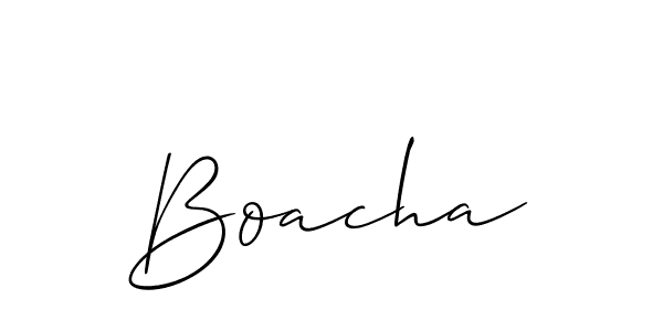 Also You can easily find your signature by using the search form. We will create Boacha name handwritten signature images for you free of cost using Allison_Script sign style. Boacha signature style 2 images and pictures png