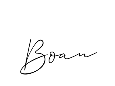 How to make Boan signature? Allison_Script is a professional autograph style. Create handwritten signature for Boan name. Boan signature style 2 images and pictures png