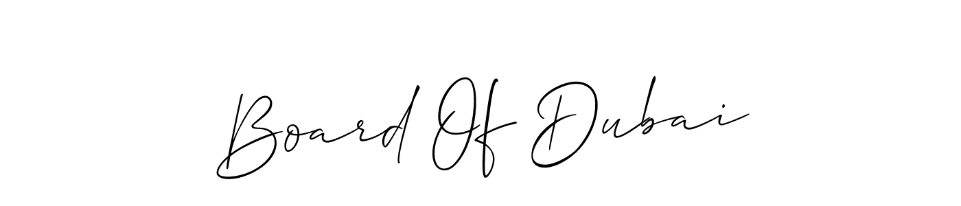 Similarly Allison_Script is the best handwritten signature design. Signature creator online .You can use it as an online autograph creator for name Board Of Dubai. Board Of Dubai signature style 2 images and pictures png
