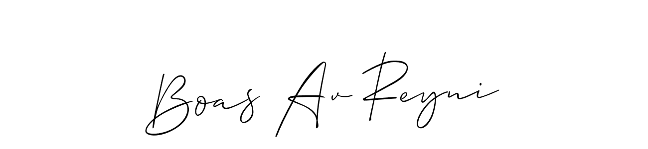 Make a short Boas Av Reyni signature style. Manage your documents anywhere anytime using Allison_Script. Create and add eSignatures, submit forms, share and send files easily. Boas Av Reyni signature style 2 images and pictures png