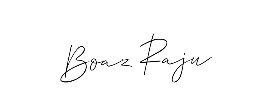 Design your own signature with our free online signature maker. With this signature software, you can create a handwritten (Allison_Script) signature for name Boaz Raju. Boaz Raju signature style 2 images and pictures png