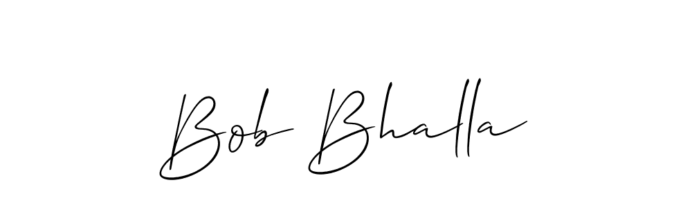 Create a beautiful signature design for name Bob Bhalla. With this signature (Allison_Script) fonts, you can make a handwritten signature for free. Bob Bhalla signature style 2 images and pictures png