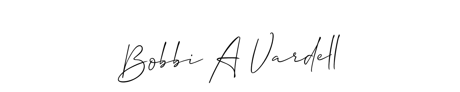 How to Draw Bobbi A Vardell signature style? Allison_Script is a latest design signature styles for name Bobbi A Vardell. Bobbi A Vardell signature style 2 images and pictures png