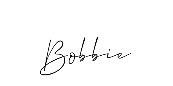 Create a beautiful signature design for name Bobbie. With this signature (Allison_Script) fonts, you can make a handwritten signature for free. Bobbie signature style 2 images and pictures png