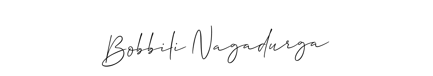 You can use this online signature creator to create a handwritten signature for the name Bobbili Nagadurga. This is the best online autograph maker. Bobbili Nagadurga signature style 2 images and pictures png