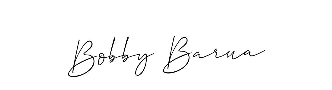 The best way (Allison_Script) to make a short signature is to pick only two or three words in your name. The name Bobby Barua include a total of six letters. For converting this name. Bobby Barua signature style 2 images and pictures png
