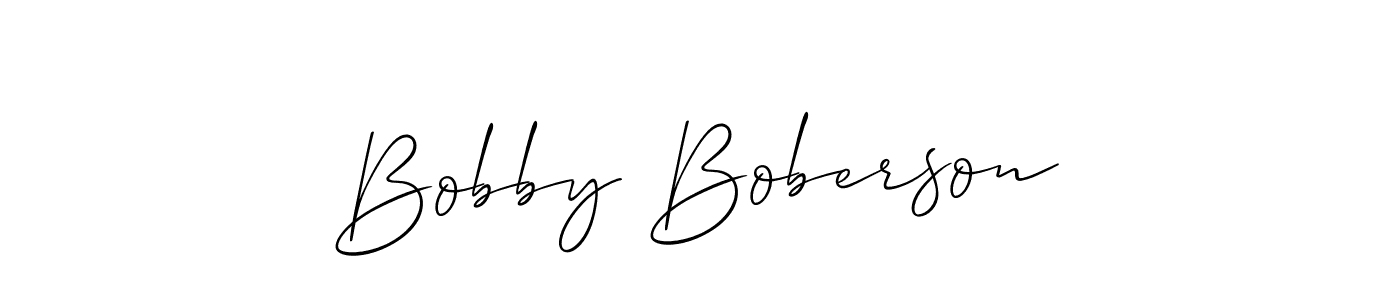 Design your own signature with our free online signature maker. With this signature software, you can create a handwritten (Allison_Script) signature for name Bobby Boberson. Bobby Boberson signature style 2 images and pictures png