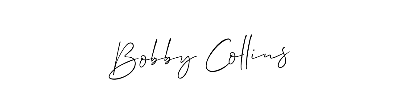 Create a beautiful signature design for name Bobby Collins. With this signature (Allison_Script) fonts, you can make a handwritten signature for free. Bobby Collins signature style 2 images and pictures png