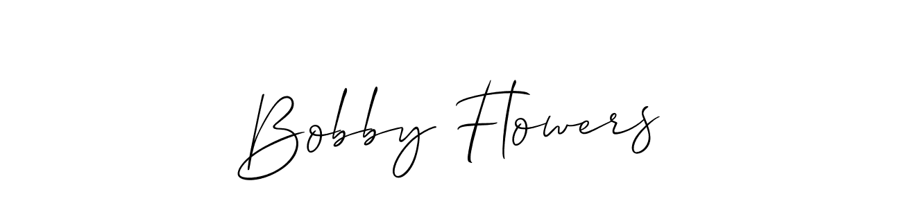 How to make Bobby Flowers name signature. Use Allison_Script style for creating short signs online. This is the latest handwritten sign. Bobby Flowers signature style 2 images and pictures png