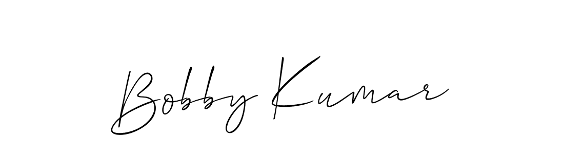 It looks lik you need a new signature style for name Bobby Kumar. Design unique handwritten (Allison_Script) signature with our free signature maker in just a few clicks. Bobby Kumar signature style 2 images and pictures png