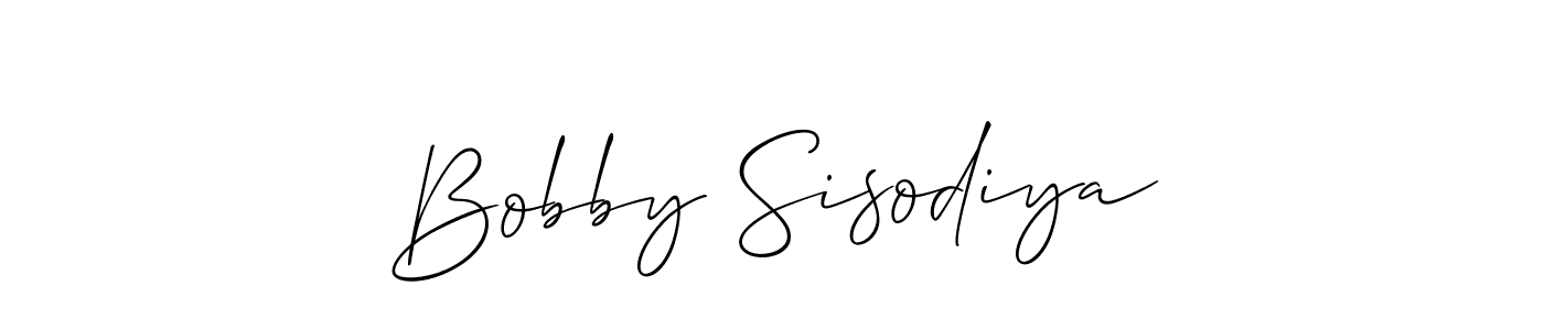 Create a beautiful signature design for name Bobby Sisodiya. With this signature (Allison_Script) fonts, you can make a handwritten signature for free. Bobby Sisodiya signature style 2 images and pictures png