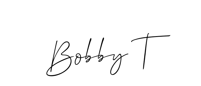 How to make Bobby T name signature. Use Allison_Script style for creating short signs online. This is the latest handwritten sign. Bobby T signature style 2 images and pictures png