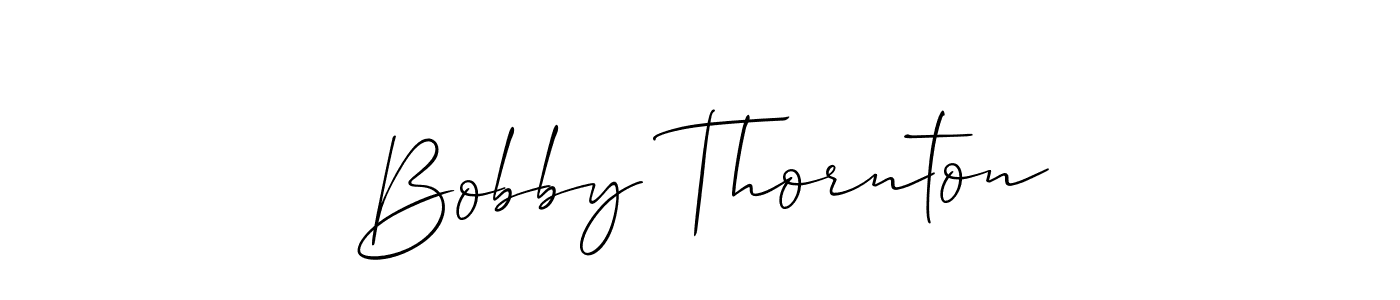 Allison_Script is a professional signature style that is perfect for those who want to add a touch of class to their signature. It is also a great choice for those who want to make their signature more unique. Get Bobby Thornton name to fancy signature for free. Bobby Thornton signature style 2 images and pictures png