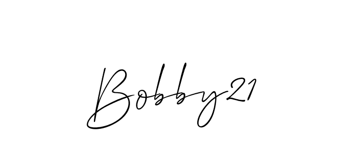 How to make Bobby21 signature? Allison_Script is a professional autograph style. Create handwritten signature for Bobby21 name. Bobby21 signature style 2 images and pictures png