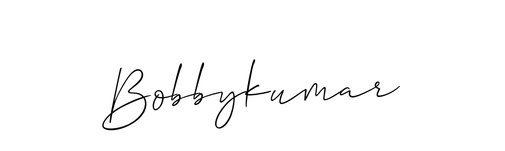 How to make Bobbykumar signature? Allison_Script is a professional autograph style. Create handwritten signature for Bobbykumar name. Bobbykumar signature style 2 images and pictures png