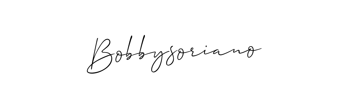 You should practise on your own different ways (Allison_Script) to write your name (Bobbysoriano) in signature. don't let someone else do it for you. Bobbysoriano signature style 2 images and pictures png