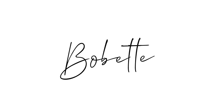 It looks lik you need a new signature style for name Bobette. Design unique handwritten (Allison_Script) signature with our free signature maker in just a few clicks. Bobette signature style 2 images and pictures png