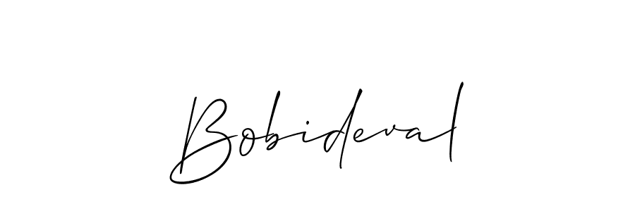 How to make Bobideval signature? Allison_Script is a professional autograph style. Create handwritten signature for Bobideval name. Bobideval signature style 2 images and pictures png